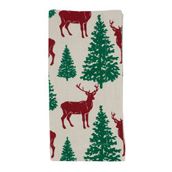 saro lifestyle 888 Deer And Trees Napkin
