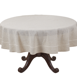 saro lifestyle 9195 Round Lace Border Tablecloth