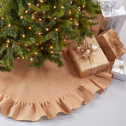 saro lifestyle 9613 Jute Xmas Tree Skirt