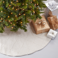 saro lifestyle 9622 Diamond Stitched Tree Skirt