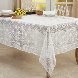 Saro Lifestyle 9820 Crochet Tablecloth