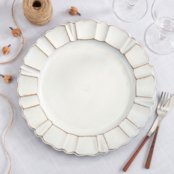 Saro Lifestyle CH189 Scalloped Ruffled Charger