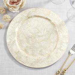 Saro Lifestyle CH195 Wavy Capiz Charger