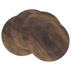 Saro Lifestyle CH222 Faux Wood Charger