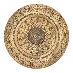 saro lifestyle CH250 Floral Wooden Charger