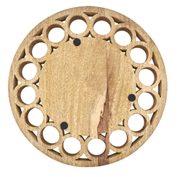 Saro Lifestyle CH252 Circle Cutout Wooden Charger