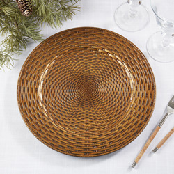 Saro Lifestyle CH444 Faux Rattan Charger