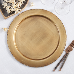 Saro Lifestyle CH484 Dot Rim Charger