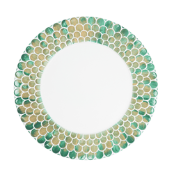 saro lifestyle CH747 Scalloped Border Charger