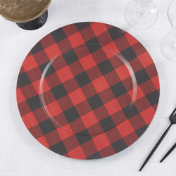 Saro Lifestyle CH801 Buffalo Plaid Charger