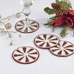 Saro Lifestyle CO250 Beaded Peppermint Coaster