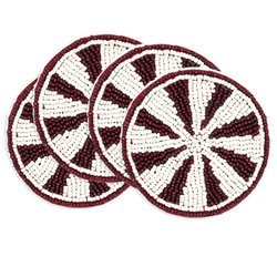 Saro Lifestyle CO250 Beaded Peppermint Coaster