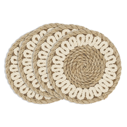 Saro Lifestyle CO274 Rope Coaster - Set Of 4
