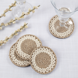 Saro Lifestyle CO274 Rope Coaster - Set Of 4
