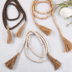 Saro Lifestyle GL122 Wood Bead Garland