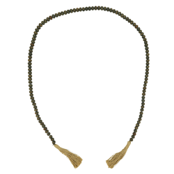 saro lifestyle GL122 Wood Bead Garland