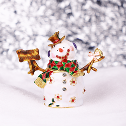 Saro Lifestyle HA569 Snowman Box