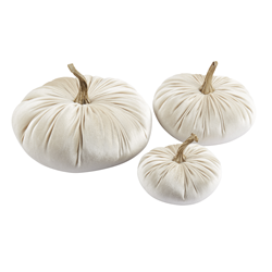 saro lifestyle HA638 Velvet Pumpkins - Set Of 6