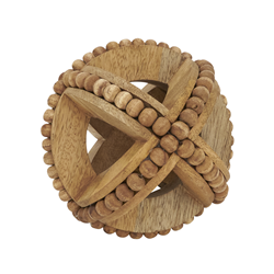 saro lifestyle HA648 Wooden Beaded Orb