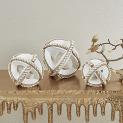 Saro Lifestyle HA649 Wooden Rope Orb