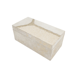 saro lifestyle HA980 Foiled Hair On Leather Box