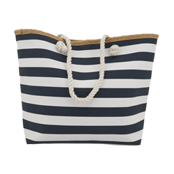 saro lifestyle HB239 Striped Tote Bag