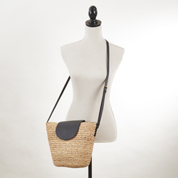 Saro Lifestyle HB497 Straw Crossbody Bag