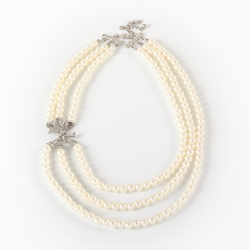 saro lifestyle J051N Faux Pearl Necklace