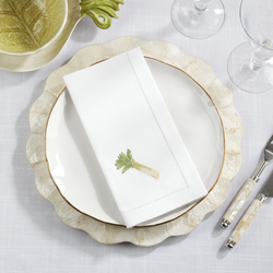 Saro Lifestyle NM218 Embr'd Leek Napkin