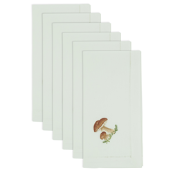 Saro Lifestyle NM220 Embr'd Mushrooms Napkin