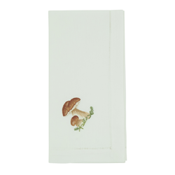 saro lifestyle NM220 Embr'd Mushrooms Napkin