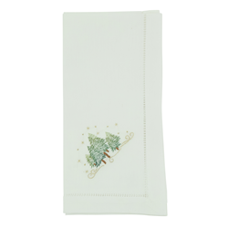 saro lifestyle NM222 Embr'd Pine Trees Napkin