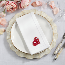 Saro Lifestyle NM223 Embr'd Love Napkin