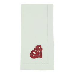 saro lifestyle NM223 Embr'd Love Napkin