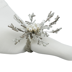 Saro Lifestyle NR024 Beaded Napkin Ring