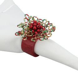 Saro Lifestyle NR042 Beaded Napkin Ring