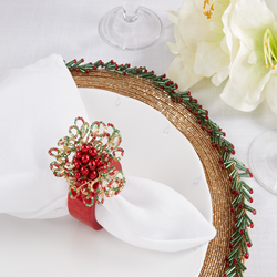 Saro Lifestyle NR042 Beaded Napkin Ring