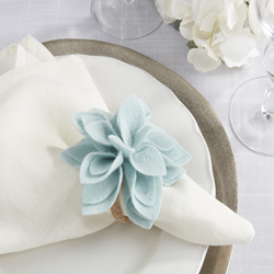 Saro Lifestyle NR095 Felt Flower Napkin Ring