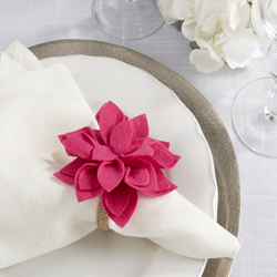 Saro Lifestyle NR095 Felt Flower Napkin Ring