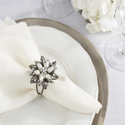 Saro Lifestyle NR107 Bejeweled Design Napkin Ring