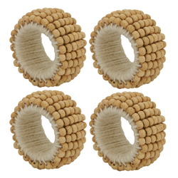 Saro Lifestyle NR120 Wooden Bead Napkin Ring