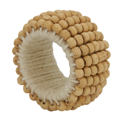 saro lifestyle NR120 Wooden Bead Napkin Ring