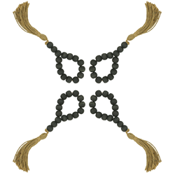 Saro Lifestyle Nr122 Wood Bead Tassel Napkin Ring