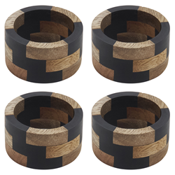 Saro Lifestyle NR123 Wood Segments Napkin Ring