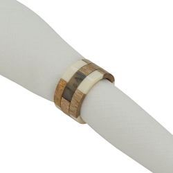 Saro Lifestyle NR123 Wood Segments Napkin Ring