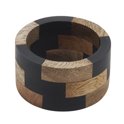 saro lifestyle NR123 Wood Segments Napkin Ring