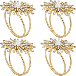 Saro Lifestyle NR144 Jewel Starburst Napkin Ring