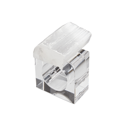 saro lifestyle NR159 Selenite Napkin Ring - Set Of 4