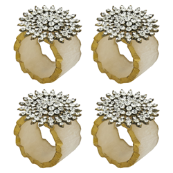 Saro Lifestyle NR161 Beaded And Resin Napkin Ring