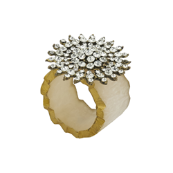 saro lifestyle NR161 Beaded And Resin Napkin Ring